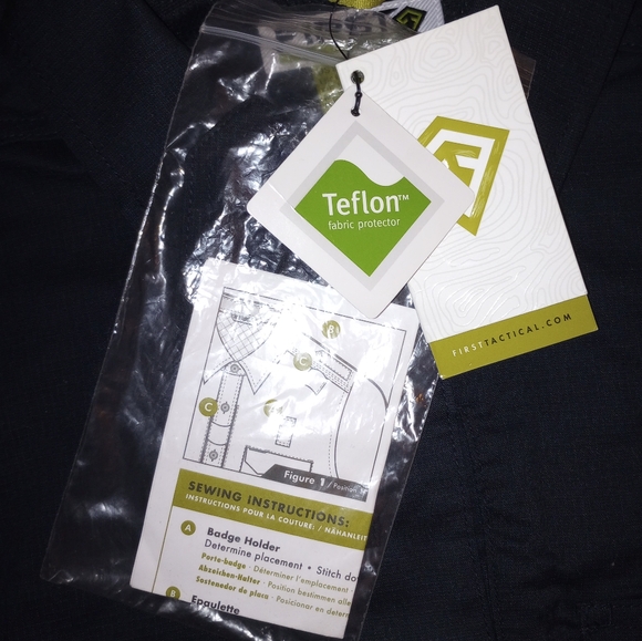 Mens First Tactical Work Shirt. Dark Blue. New with tags. - Picture 6 of 7